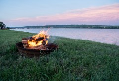 Bonfire near the shore