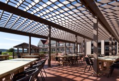 Tiki Bar with Tables and Chairs